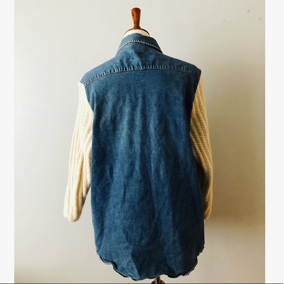 NWOT Rag Union/Urban Renewal Sweater Denim Jacket - Picture 5 of 8